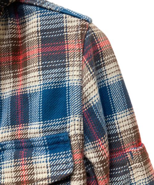 Hysteric Glamour（ヒステリックグラマー）Hysteric Glamour (ヒステリックグラマー) ジップパーカー ネルチェック ブルー×ブラウン サイズ:Freeの古着・服飾アイテム