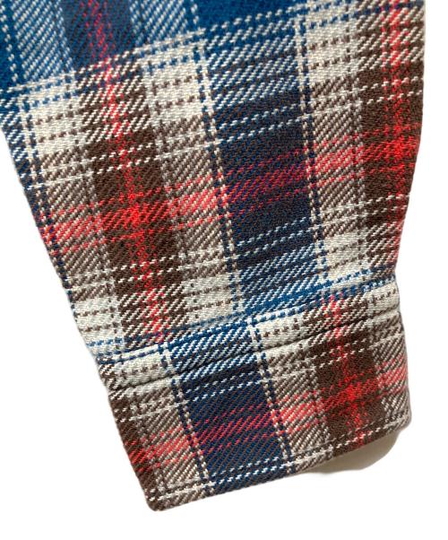 Hysteric Glamour（ヒステリックグラマー）Hysteric Glamour (ヒステリックグラマー) ジップパーカー ネルチェック ブルー×ブラウン サイズ:Freeの古着・服飾アイテム