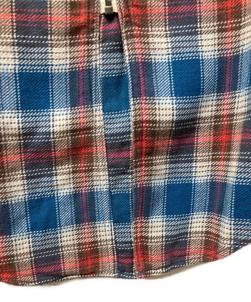 Hysteric Glamour（ヒステリックグラマー）Hysteric Glamour (ヒステリックグラマー) ジップパーカー ネルチェック ブルー×ブラウン サイズ:Freeの古着・服飾アイテム