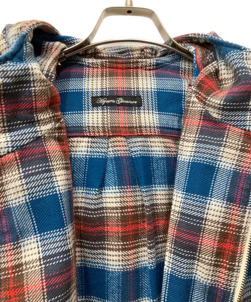 Hysteric Glamour（ヒステリックグラマー）Hysteric Glamour (ヒステリックグラマー) ジップパーカー ネルチェック ブルー×ブラウン サイズ:Freeの古着・服飾アイテム