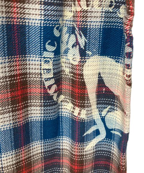 Hysteric Glamour（ヒステリックグラマー）Hysteric Glamour (ヒステリックグラマー) ジップパーカー ネルチェック ブルー×ブラウン サイズ:Freeの古着・服飾アイテム