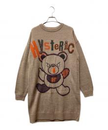 Hysteric Glamour（ヒステリックグラマー）の古着「PATCH BEARジャカード ワンピース」｜ベージュ