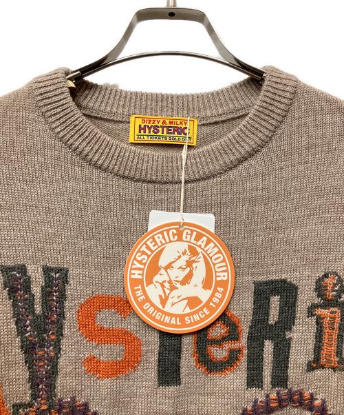 Hysteric Glamour（ヒステリックグラマー）Hysteric Glamour (ヒステリックグラマー) PATCH BEARジャカード ワンピース ベージュ サイズ:Freeの古着・服飾アイテム