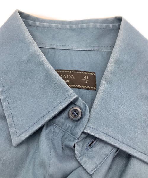 PRADA（プラダ）PRADA (プラダ) 半袖シャツ ブルー サイズ:41/16の古着・服飾アイテム
