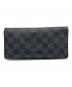 LOUIS VUITTON（ルイ ヴィトン）の古着「ダミエ・グラフィット　ポルトフォイユブラザ」｜ブラック