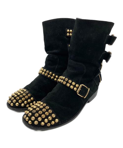 GIUSEPPE ZANOTTI（ジュゼッペザノッティ）GIUSEPPE ZANOTTI (ジュゼッペザノッティ) スタッズブーツ ブラック サイズ:41　1/2の古着・服飾アイテム