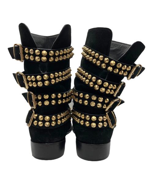 GIUSEPPE ZANOTTI（ジュゼッペザノッティ）GIUSEPPE ZANOTTI (ジュゼッペザノッティ) スタッズブーツ ブラック サイズ:41　1/2の古着・服飾アイテム