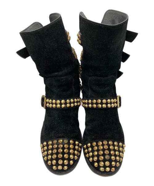 GIUSEPPE ZANOTTI（ジュゼッペザノッティ）GIUSEPPE ZANOTTI (ジュゼッペザノッティ) スタッズブーツ ブラック サイズ:41　1/2の古着・服飾アイテム