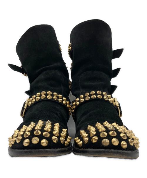 GIUSEPPE ZANOTTI（ジュゼッペザノッティ）GIUSEPPE ZANOTTI (ジュゼッペザノッティ) スタッズブーツ ブラック サイズ:41　1/2の古着・服飾アイテム