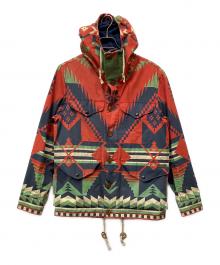 POLO RALPH LAUREN（ポロ・ラルフローレン）の古着「マウンテンパーカー ネイティブ」｜レッド×ネイビー