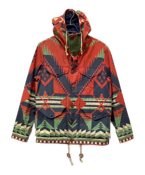 POLO RALPH LAUREN（ポロ・ラルフローレン）POLO RALPH LAUREN (ポロ・ラルフローレン) マウンテンパーカー ネイティブ レッド×ネイビー サイズ:Sの古着・服飾アイテム