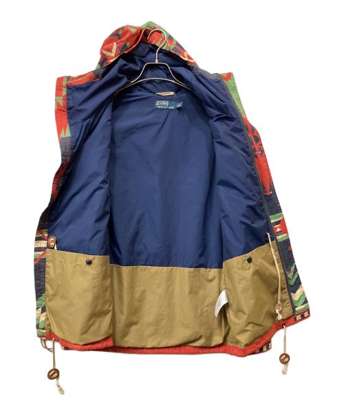 POLO RALPH LAUREN（ポロ・ラルフローレン）POLO RALPH LAUREN (ポロ・ラルフローレン) マウンテンパーカー ネイティブ レッド×ネイビー サイズ:Sの古着・服飾アイテム