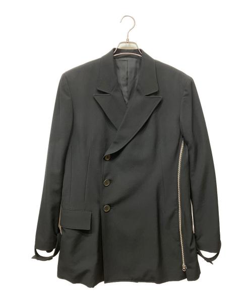 Yohji Yamamoto pour homme（ヨウジヤマモト プールオム）Yohji Yamamoto pour homme (ヨウジヤマモト プールオム) ジャケット サイドジップデザイン ブラック サイズ:2の古着・服飾アイテム