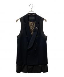 Roen（ロエン）の古着「ロングジレ」｜ブラック