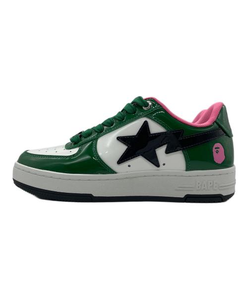 A BATHING APE（アベイシングエイプ）A BATHING APE (アベイシングエイプ) BAPE STA＃1 グリーン×ホワイト サイズ:US5の古着・服飾アイテム