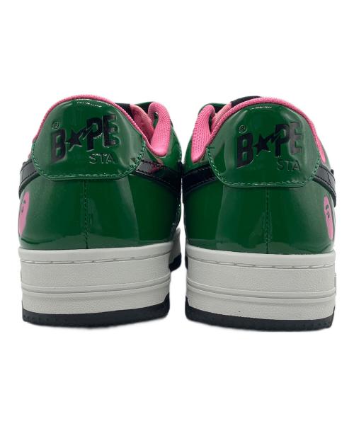 A BATHING APE（アベイシングエイプ）A BATHING APE (アベイシングエイプ) BAPE STA＃1 グリーン×ホワイト サイズ:US5の古着・服飾アイテム