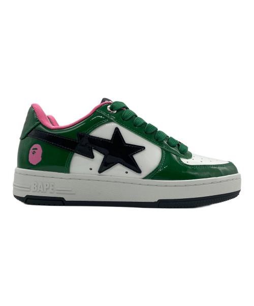 A BATHING APE（アベイシングエイプ）A BATHING APE (アベイシングエイプ) BAPE STA＃1 グリーン×ホワイト サイズ:US5の古着・服飾アイテム