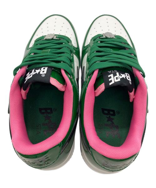 A BATHING APE（アベイシングエイプ）A BATHING APE (アベイシングエイプ) BAPE STA＃1 グリーン×ホワイト サイズ:US5の古着・服飾アイテム