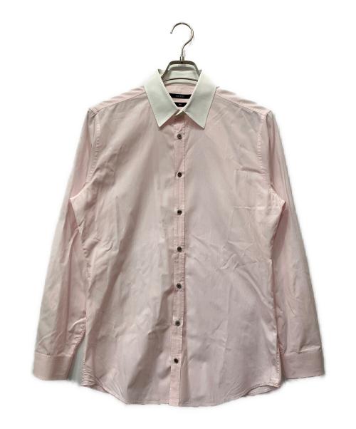GUCCI（グッチ）GUCCI (グッチ) 長袖シャツ ストライプ ピンク サイズ:39の古着・服飾アイテム