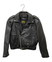 REBEL（レベル）の古着「ダブルライダースジャケット」｜ブラック