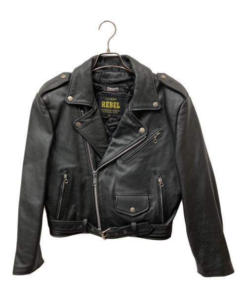 REBEL（レベル）REBEL (レベル) ダブルライダースジャケット ブラック サイズ:XSの古着・服飾アイテム