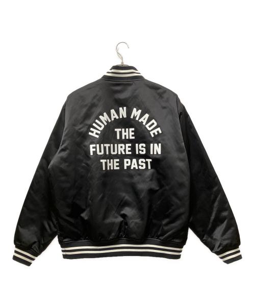 HUMAN MADE（ヒューマンメイド）HUMAN MADE (ヒューマンメイド) NYLON STADIUM JACKET ブラック サイズ:XXLの古着・服飾アイテム