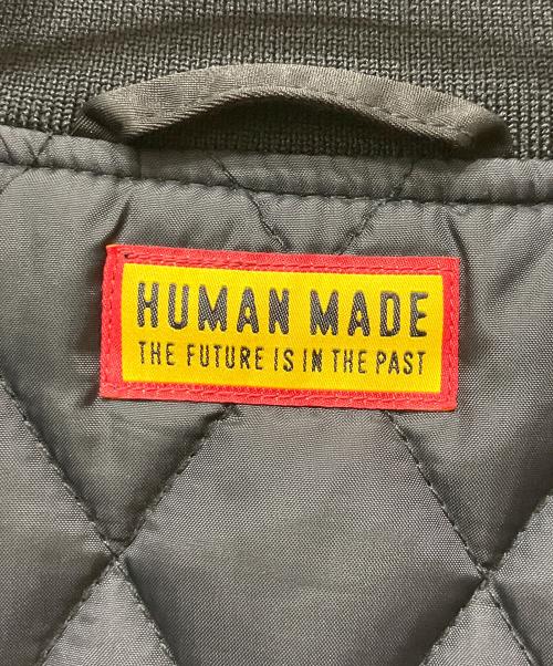 HUMAN MADE（ヒューマンメイド）HUMAN MADE (ヒューマンメイド) NYLON STADIUM JACKET ブラック サイズ:XXLの古着・服飾アイテム