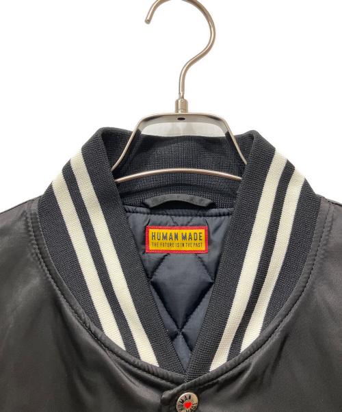 HUMAN MADE（ヒューマンメイド）HUMAN MADE (ヒューマンメイド) NYLON STADIUM JACKET ブラック サイズ:XXLの古着・服飾アイテム