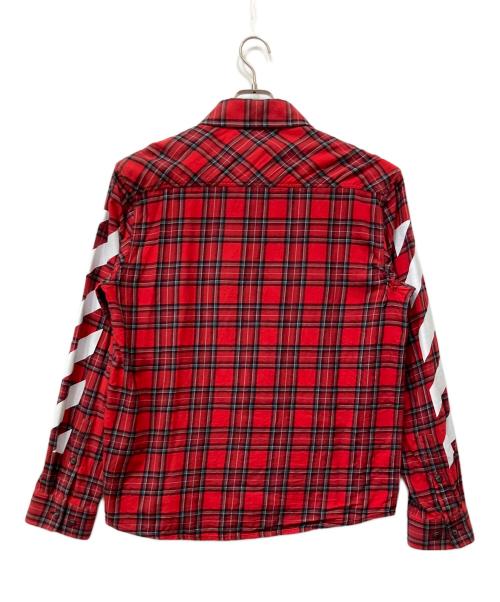 OFFWHITE（オフホワイト）OFFWHITE (オフホワイト) 長袖シャツ レッド サイズ:Lの古着・服飾アイテム