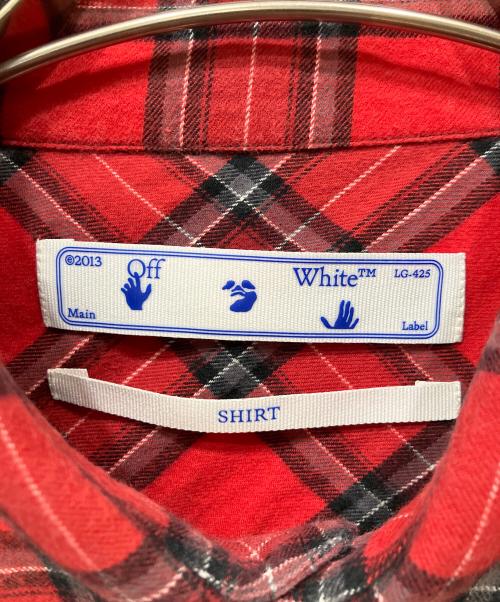 OFFWHITE（オフホワイト）OFFWHITE (オフホワイト) 長袖シャツ レッド サイズ:Lの古着・服飾アイテム