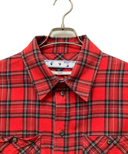 OFFWHITE（オフホワイト）OFFWHITE (オフホワイト) 長袖シャツ レッド サイズ:Lの古着・服飾アイテム