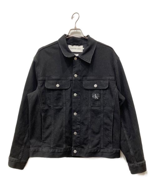 Calvin Klein Jeans（カルバンクラインジーンズ）Calvin Klein Jeans (カルバンクラインジーンズ) デニムジャケット ブラック サイズ:Mの古着・服飾アイテム