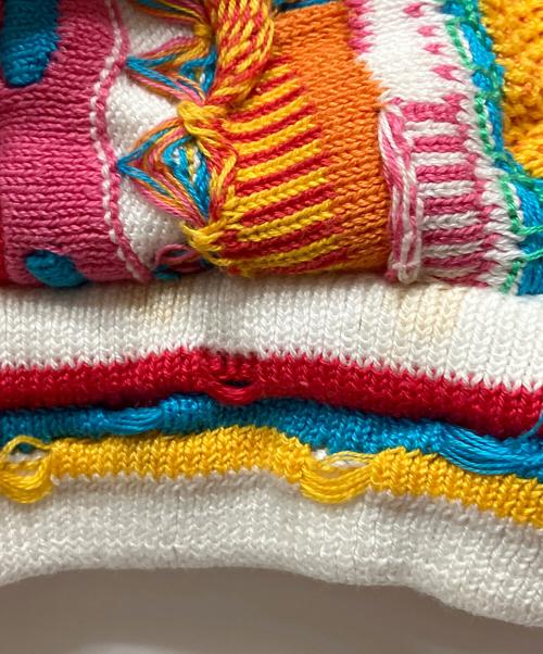 Coogi（クージー）Coogi (クージー) 3Dニットカーディガン マルチカラー サイズ:Mの古着・服飾アイテム