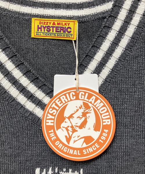 Hysteric Glamour（ヒステリックグラマー）Hysteric Glamour (ヒステリックグラマー) GUITAR GIRL編込 ワンピース グレー サイズ:FREEの古着・服飾アイテム