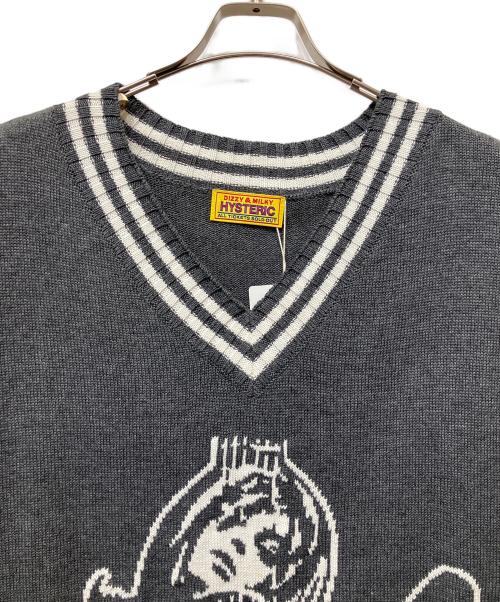 Hysteric Glamour（ヒステリックグラマー）Hysteric Glamour (ヒステリックグラマー) GUITAR GIRL編込 ワンピース グレー サイズ:FREEの古着・服飾アイテム