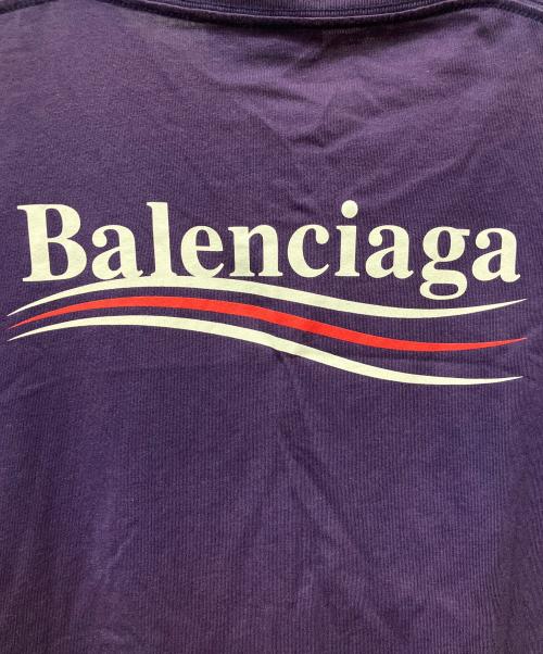 BALENCIAGA（バレンシアガ）BALENCIAGA (バレンシアガ) キャンペーンロゴTシャツ パープル サイズ:Mの古着・服飾アイテム