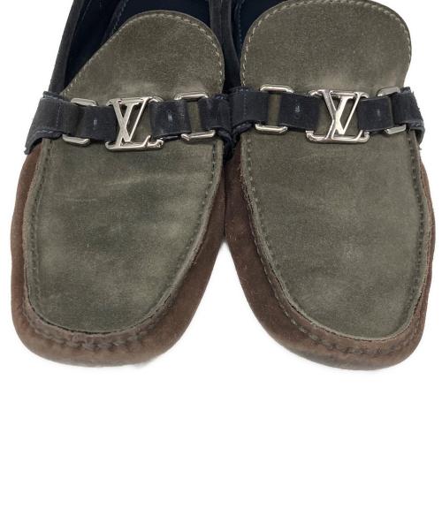 LOUIS VUITTON（ルイ ヴィトン）LOUIS VUITTON (ルイ ヴィトン) ホッケンハイム・ライン グレー×ブラウン サイズ:8の古着・服飾アイテム
