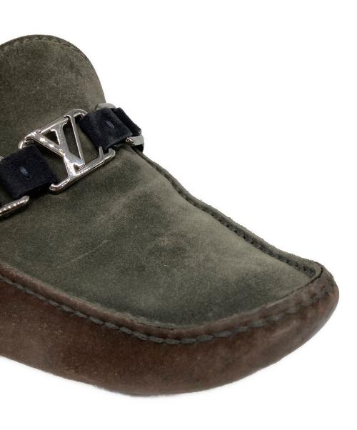 LOUIS VUITTON（ルイ ヴィトン）LOUIS VUITTON (ルイ ヴィトン) ホッケンハイム・ライン グレー×ブラウン サイズ:8の古着・服飾アイテム