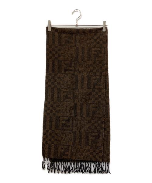 FENDI（フェンディ）FENDI (フェンディ) ウールマフラー ブラウンの古着・服飾アイテム