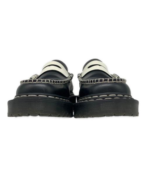 Dr.Martens（ドクターマーチン）Dr.Martens (ドクターマーチン) コインローファー ブラック×ホワイト サイズ:UK5の古着・服飾アイテム