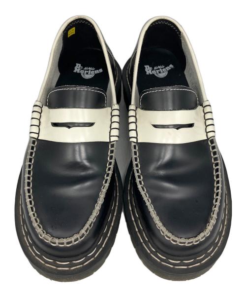 Dr.Martens（ドクターマーチン）Dr.Martens (ドクターマーチン) コインローファー ブラック×ホワイト サイズ:UK5の古着・服飾アイテム