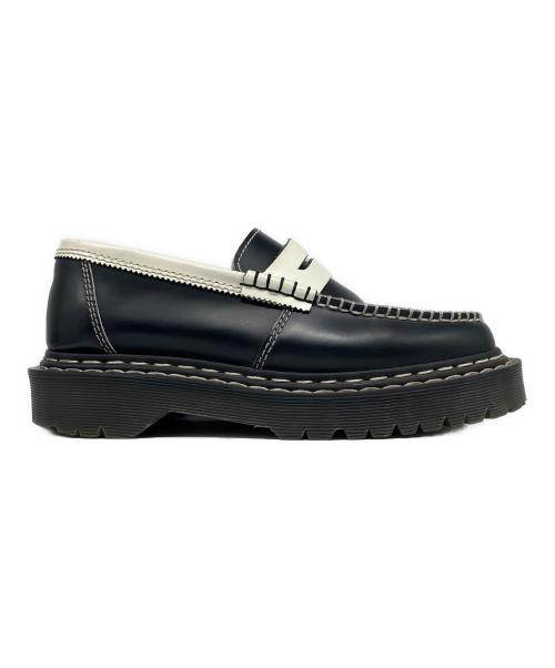 Dr.Martens（ドクターマーチン）Dr.Martens (ドクターマーチン) コインローファー ブラック×ホワイト サイズ:UK5の古着・服飾アイテム