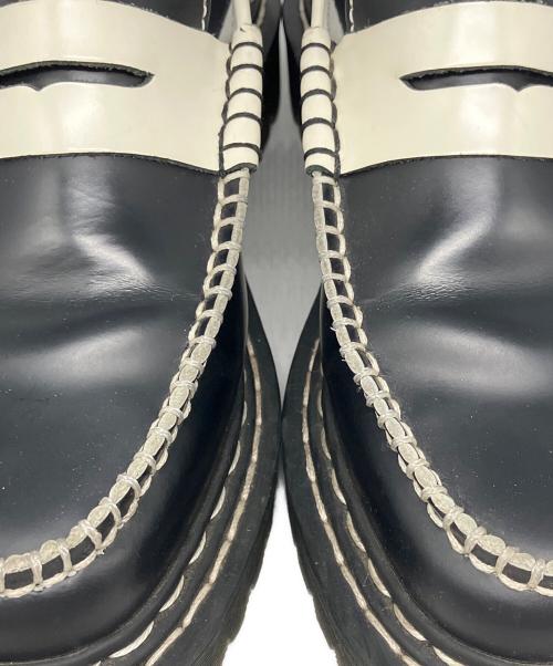 Dr.Martens（ドクターマーチン）Dr.Martens (ドクターマーチン) コインローファー ブラック×ホワイト サイズ:UK5の古着・服飾アイテム