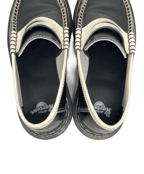 Dr.Martens（ドクターマーチン）Dr.Martens (ドクターマーチン) コインローファー ブラック×ホワイト サイズ:UK5の古着・服飾アイテム