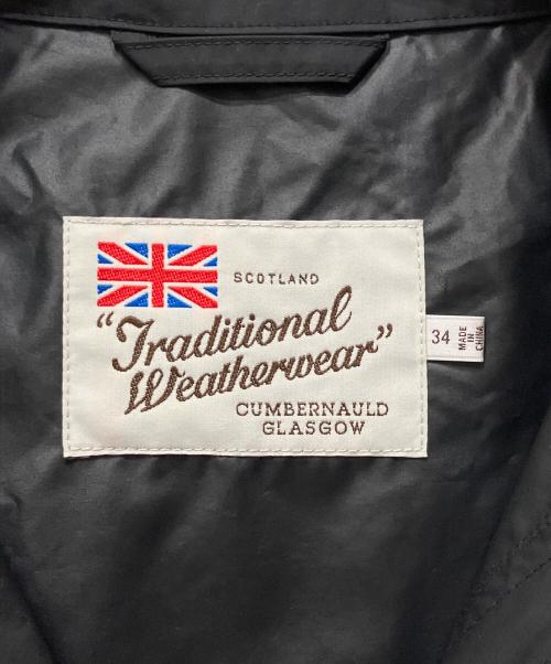 Traditional Weatherwear（トラディショナルウェザーウェア）Traditional Weatherwear (トラディショナルウェザーウェア) 撥水 ライトウェイトタフタ レングスアレンジ ジャケット ブラック サイズ:34の古着・服飾アイテム