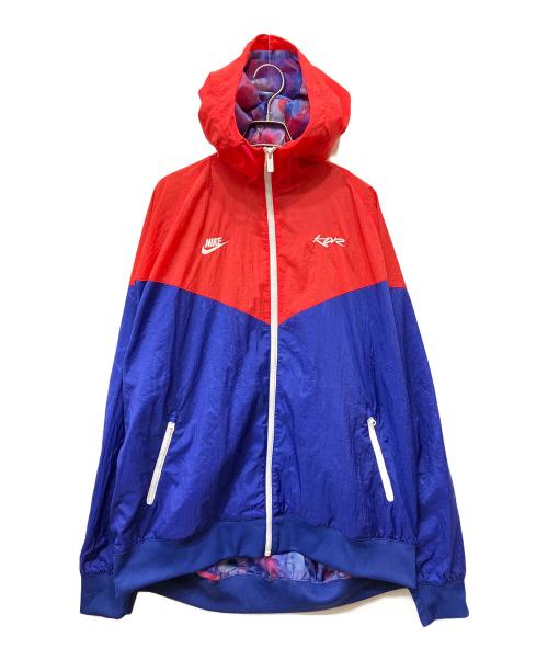 NIKE（ナイキ）NIKE (ナイキ) FUTURA (フューチュラ) フーディージャケット ブルー×レッド サイズ:XLの古着・服飾アイテム
