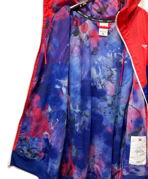 NIKE（ナイキ）NIKE (ナイキ) FUTURA (フューチュラ) フーディージャケット ブルー×レッド サイズ:XLの古着・服飾アイテム