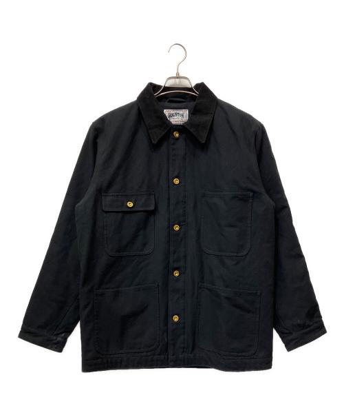 HOUSTON（ヒューストン）HOUSTON (ヒューストン) SOLID VIYELLA COVERALL ブラック サイズ:X-LARGEの古着・服飾アイテム