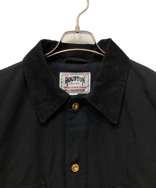 HOUSTON（ヒューストン）HOUSTON (ヒューストン) SOLID VIYELLA COVERALL ブラック サイズ:X-LARGEの古着・服飾アイテム
