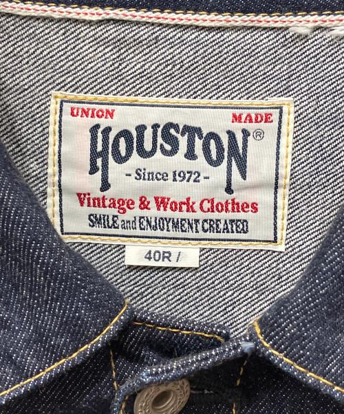 HOUSTON（ヒューストン）HOUSTON (ヒューストン) タイプ１ デニムジャケット インディゴ サイズ:LARGEの古着・服飾アイテム